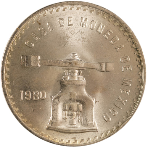 1 oz Mexican Silver Onza Balance Scale Coin (Random Year, AU+)