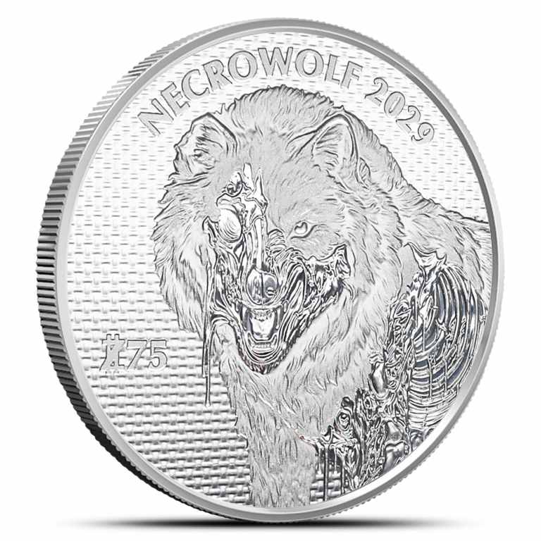 1 oz Zombucks World Necrowolf Silver Round (New)